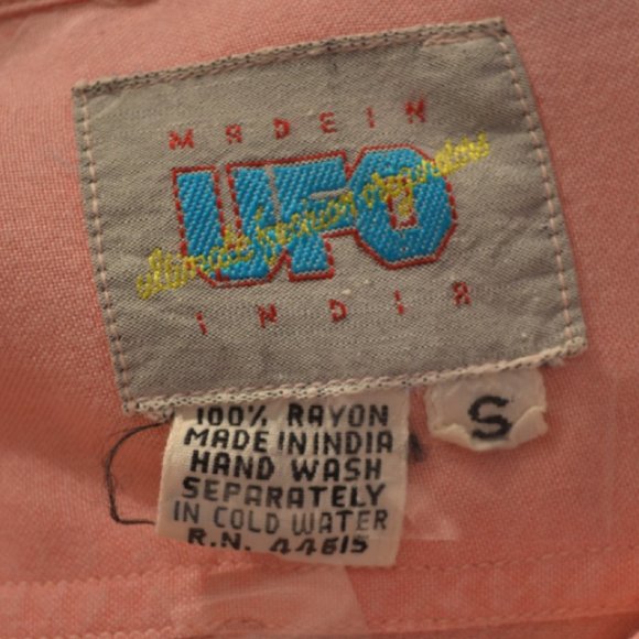 UFO Carnation Pink Rayon Oversized Shirt - Picture 6 of 6